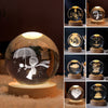 Glowing crystal ball nightlight